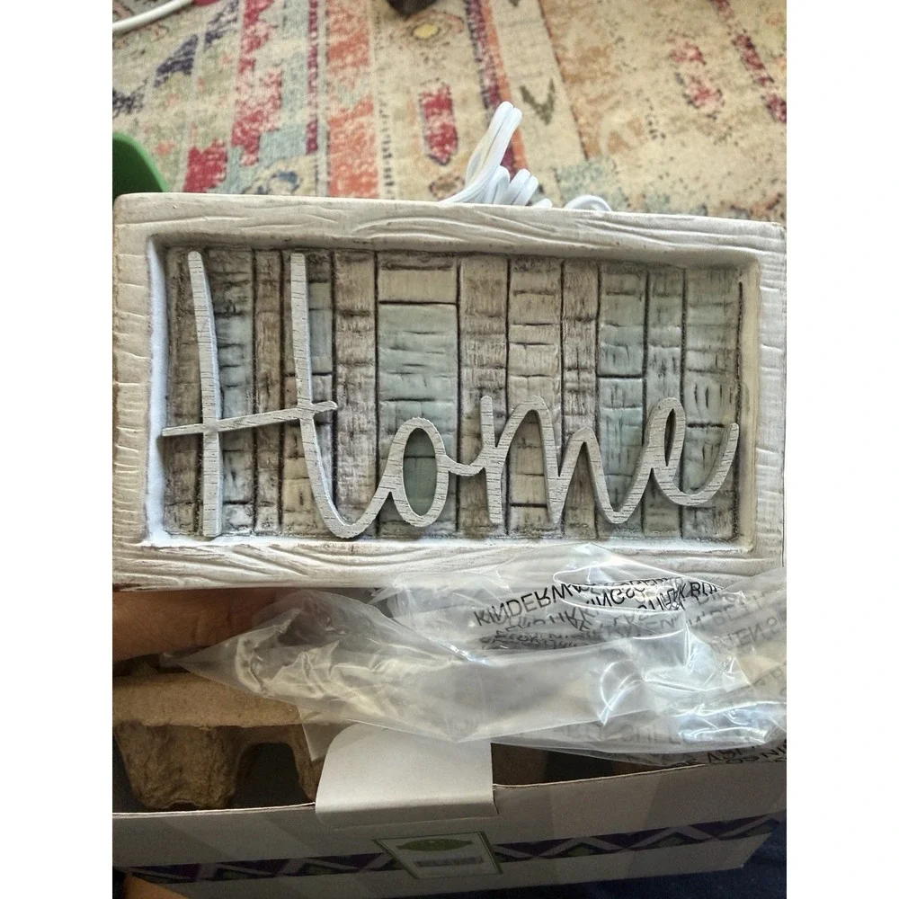 Scentsy Warmer WHEREVER I'M WITH YOU HOME Rustic Barn Wood Brand New in box